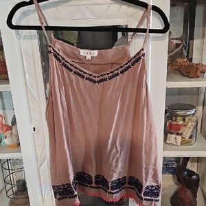 THML Mauve Camisole with Navy Embroidery